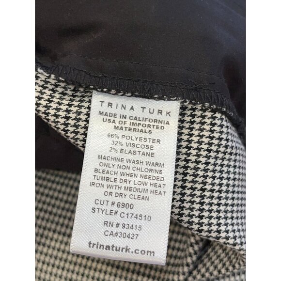 Trina Turk Y2K Houndstooth Women's Dress Pants Size 10 - Picture 4 of 10